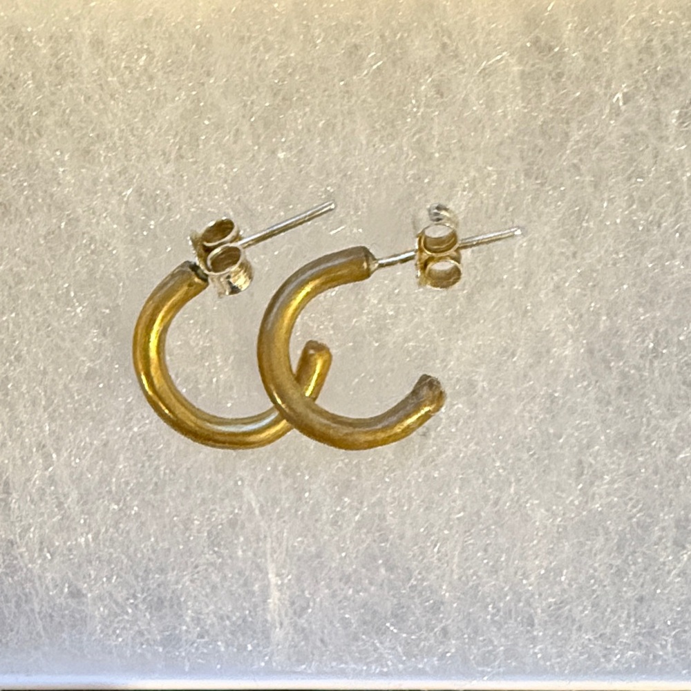 Hollis extra small brass Hoop Earrings